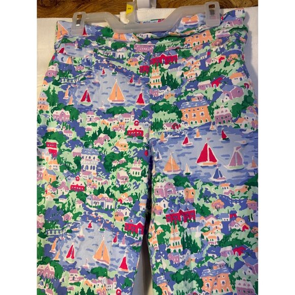 Kim Rogers Capri Pants Womens Plus 14W 1X Quirky Fun Coastal Grandma Hippie - Picture 2 of 3